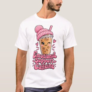 Süße emotionale Unterstützung Koffein Eiskaffee Pr T-Shirt