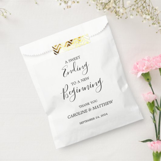Süße Ende zu einem neuen Anfang danke Ihnen Hochze Geschenktütchen (Versiegelt)