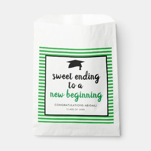 Süße Endung zu einem neuen Beginnenden Abschluss G Geschenktütchen (Vorderseite)