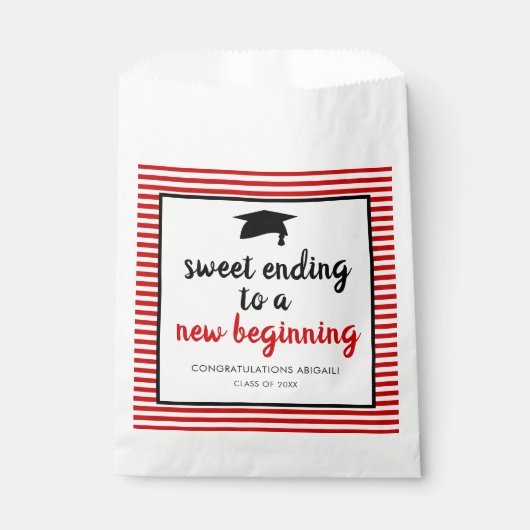 Süße Endung zu einem neuen Beginnenden Abschluss G Geschenktütchen (Vorderseite)