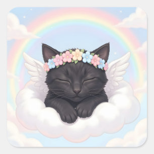 süße Engel Katzen Aufkleber