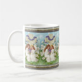 Süße Engel mit Kreuz und Blumen Kaffeetasse (Links)