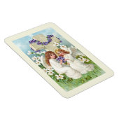 Süße Engel mit Kreuz und Blumen Magnet (Rechte Seite)