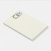 Süße Engel mit Kreuz und Blumen Post-it Klebezettel (angewinkelt)