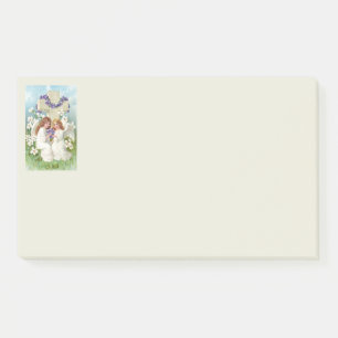 Süße Engel mit Kreuz und Blumen Post-it Klebezettel