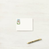 Süße Engel mit Kreuz und Blumen  Post-it Klebezettel (Auf Schreibtisch)