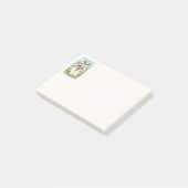 Süße Engel mit Kreuz und Blumen  Post-it Klebezettel (angewinkelt)