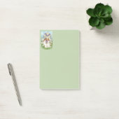 Süße Engel mit Kreuz und Blumen Post-it Klebezettel (Büro)