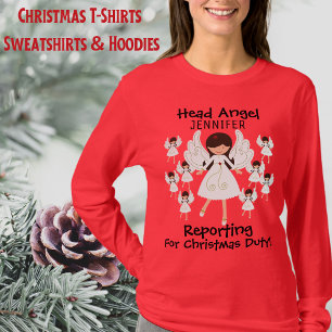 Süße Engel Weihnachten mit Namen Damen T-Shirt