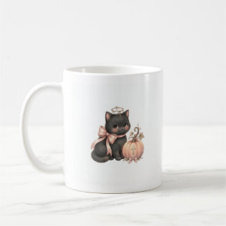 Süße Engelkatze & Kürbis Herbst Tasse