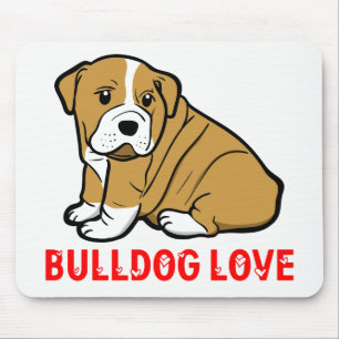 Süße Englische Bulldogge Geschenk Cartoon Welpe Hu Mousepad