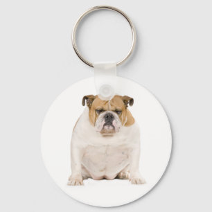 Süße Englische Bulldogge Welpen Schlüsselanhänger
