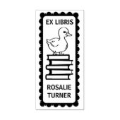 Süße Ente Ex Libris Buchzeichen Gummistempel (Prägung)