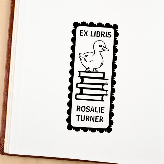 Süße Ente Ex Libris Buchzeichen Gummistempel