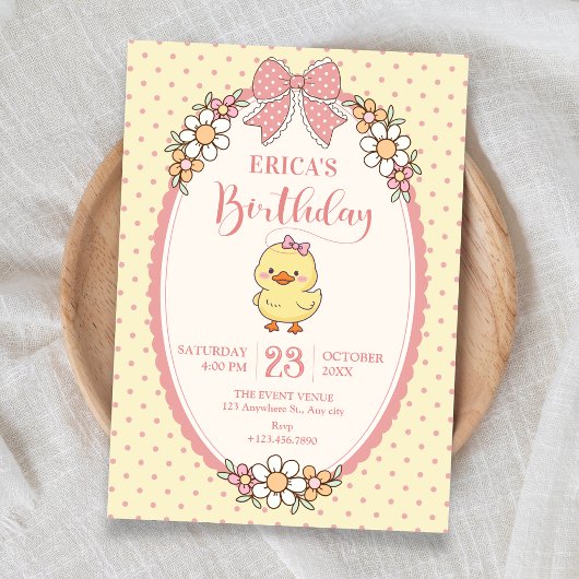 Süße Ente Geburtstag Einladung