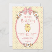 Süße Ente Geburtstag Einladung (Vorderseite)