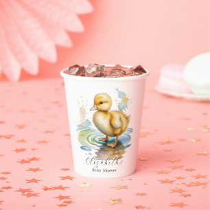 Süße Ente geschlechtsneutrale Babyparty Pappbecher