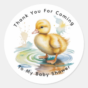 Süße Ente geschlechtsneutrale Babyparty Runder Aufkleber
