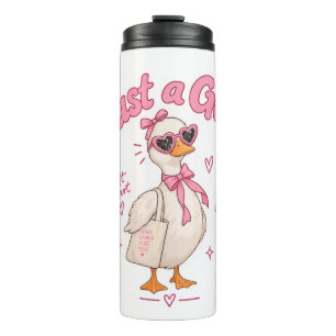 Süße Ente, nur ein Mädchen, rosa Kokette Thermosbecher