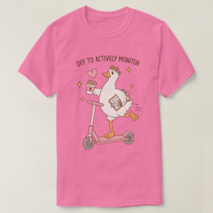 Süße Ente Profi auf Scooter Täglicher Planer T-Shirt