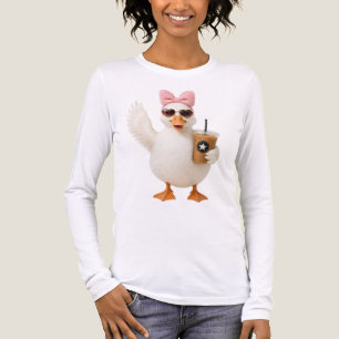 Süße Ente Rosa Schleife Herz Sonnenbrille Eiskaffe Tri-Blend Shirt