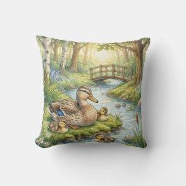 Süße Ente und Babys Fluss- und Seetiere  Kissen