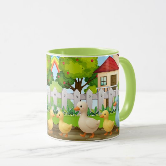 Süße Enten Designs Kinder Tasse (VorderseiteRechts)