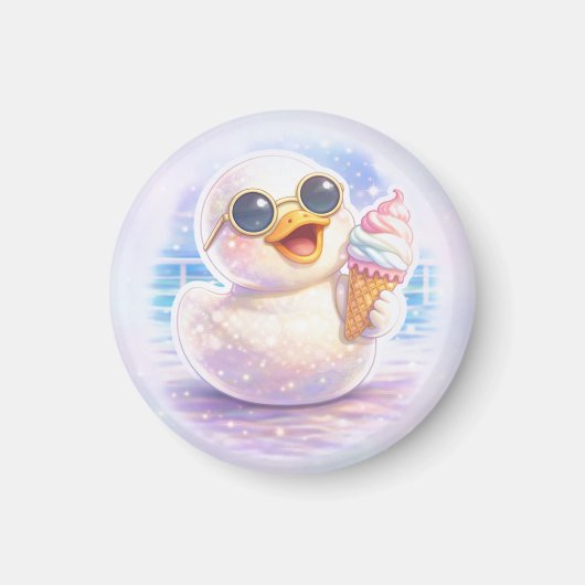 Süße Enten Eiscreme Magnet (Vorne)