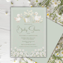 Süße Enten & Gänseblümchen Baby Shower
