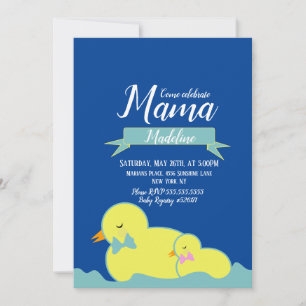 Süße Enten Gelb Blau Rosa Baby Shower Einladung