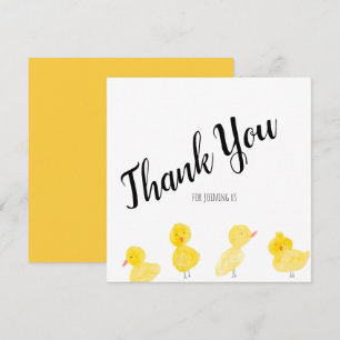 Süße Enten Hand Wasserfarbe Baby Shower Danke 
