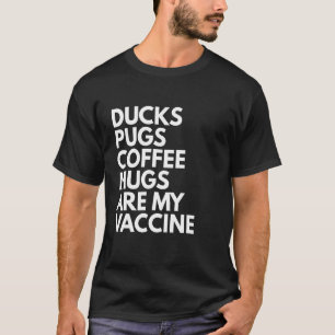 Süße Enten-Mops und Kaffeetassen Impfkunst T-Shirt