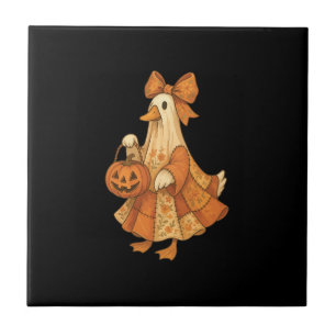 Süße Enten-Patchwork-Halloween-Party Fliese