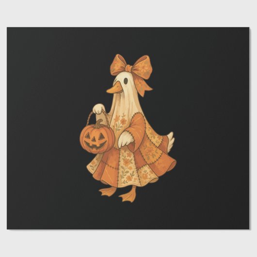 Süße Enten-Patchwork-Halloween-Party Geschenkpapier (Flach)