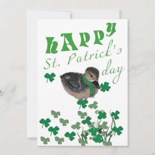 Süße Enten Shamrock Kleeblatt Frohen St. Patrick's Feiertagskarte