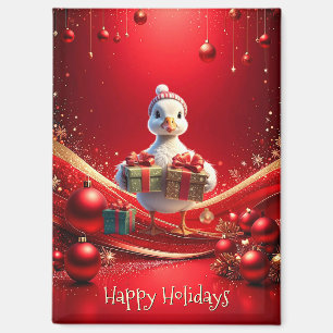 Süße Enten-Weihnachts-Feiertags-Magnet Magnet