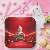 Süße Enten-Weihnachts-Feiertags-Papierteller Pappteller (Party)