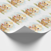 Süße Entlein-Oster-Ei-Party Geschenkpapier (Ecke)