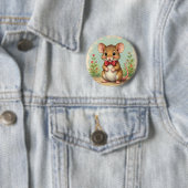 Süße entzückende kleine Maus mit Krawatte Button (Beispiel)