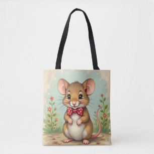 Süße entzückende kleine Maus mit Krawatte Tasche