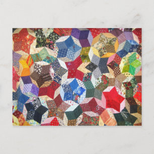 Süße entzückende Mädchen Vintage geflickt Quilt St Postkarte