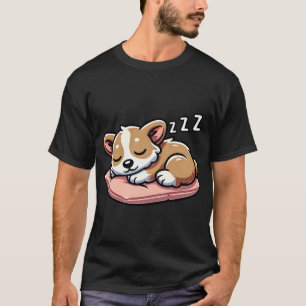 Süße entzückende schlafende Tierliebhaber Welsh Co T-Shirt