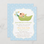 Süße Erbse eine in den Einladung (Vorne/Hinten)