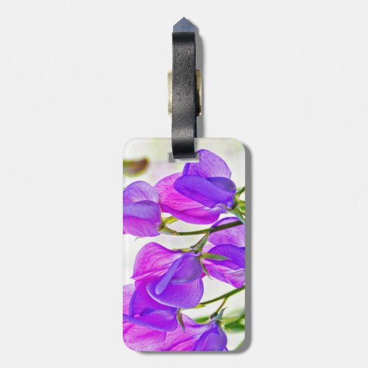 Süße Erbse Gepäckanhänger (Rückseite vertikal)