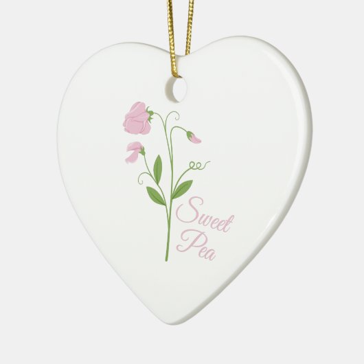 Süße Erbse Keramik Ornament (Links)