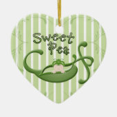 Süße Erbse Keramikornament (Vorne)