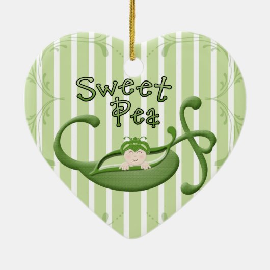 Süße Erbse Keramikornament (Hinten)