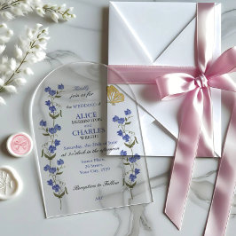 Süße Erbsen Blumen Hochzeit Acryleinladungen