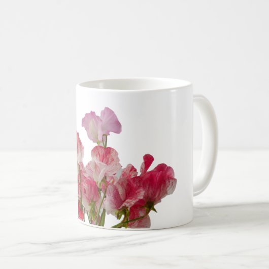 Süße Erbsen-Blumen-Tasse Kaffeetasse (VorderseiteRechts)