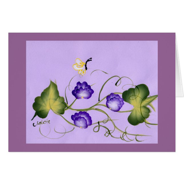 Süße Erbsen-Blüte und Schmetterling (Vorderseite (Horizontal))
